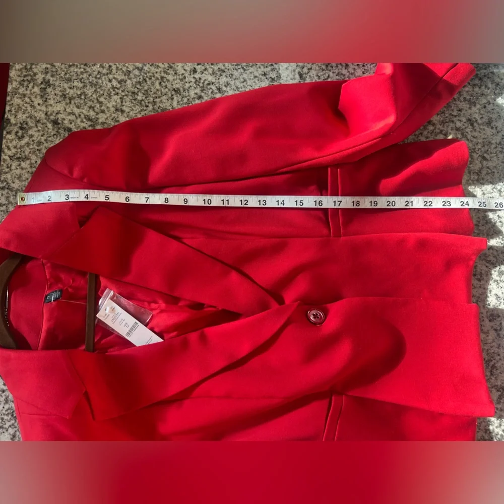 White House Black Market Vibrant Red Peplum Blazer/Jacket Size 12